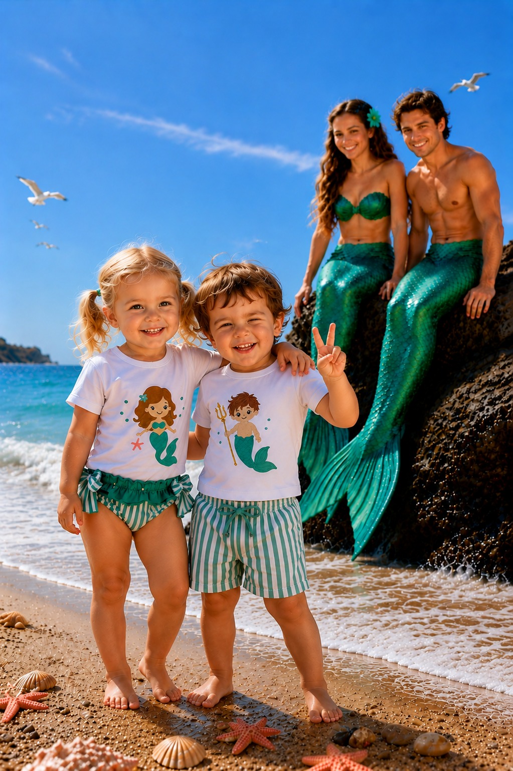 Conjunto sirena playa
